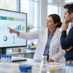 Scientists Analyzing Research Data